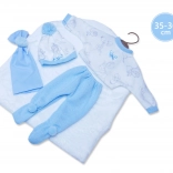 Llorens obleček pro panenku New Born 35–36 cm, 3dílná souprava s dečkou