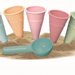 Androni tvořítka na písek – zmrzlina, 6dílná sada