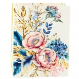 Dárková taška s květinami a zlatými prvky