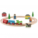 Bigjigs Rail moje první dřevěná vláčkodráha 19 dílů