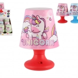Dětská mini lampička s jednorožcem na baterie, 8 × 11 cm, 3 barvy