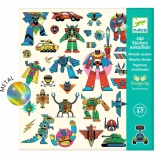 DJECO Metalické Samolepky Roboti