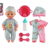 Panenka miminko s pevným tělíčkem a doplňky, 25 cm