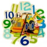 Hess Dětské dřevěné hodiny Bagr