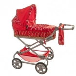 Hluboký proutěný kočárek pro panenky Monika 90 × 40 × 70 cm