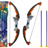 Dětský luk s přísavkovými šípy zeleno‑oranžový, 3 ks