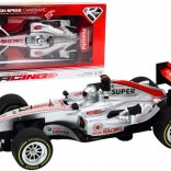 Závodní sportovní auto s pohonem 1:9, stříbrné, světla a zvuky