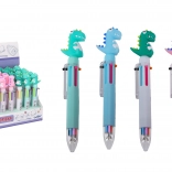 Vícebarevné pero s ozdobou Dinosaurus