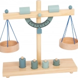 Dřevěná misková váha pro děti šedomodrá