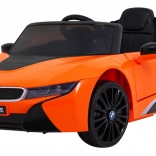 Dětské elektrické autíčko BMW i8 Coupe s dálkovým ovládáním – oranžové