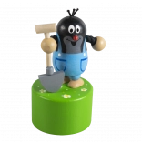 Detoa Krtek s rýčem mačkací figurka