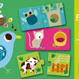 DJECO Zvířecí domečky puzzle 12x2 dílků