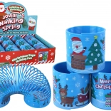 Kultovní modrá pružinka s vánočním motivem 6 cm