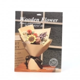 Dřevěná 3D skládací květina