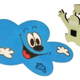 Dřevěná dekorační magnetka Mráček