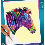 creart: malování podle čísel – funky zebra
