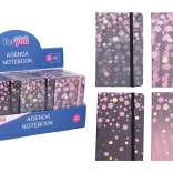 Linkovaný zápisník 9 × 14 cm s květinovým motivem, 80 stran