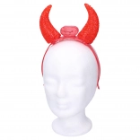 Svítící třpytivé čertovské rohy na čelence