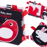 Kontrastní textilní kniha pro miminka Les