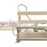 Dřevěná závěsná houpačka pro děti, přírodní