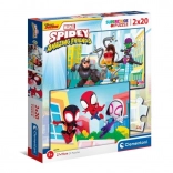 Puzzle 2x20 dílků MARVEL Spidey a jeho úžasní přátelé