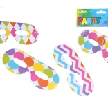 Párty škraboška na obličej 16x7 cm - 6 kusů