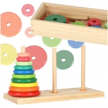 Dřevěná věž hanoj – barevný sorter s boxem