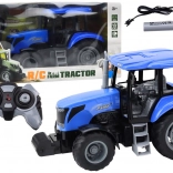 RC traktor 2.4G s dálkovým ovládáním a zvuky – modrý