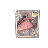 Panenka v růžových šatech 30 cm