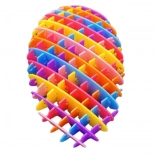 Duha antistresová elastická senzorická hračka 10 cm