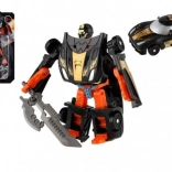Transformující robot a sportovní auto 14 cm – černý