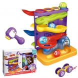 Woopie dětský kuličkodráha 3v1 s kladívkem a autodráhou