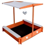 Dřevěná pískoviště s nastavitelnou stříškou