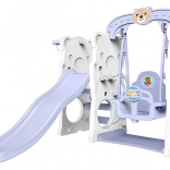 Dětská herní sestava 3v1 - skluzavka, houpačka a koš