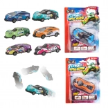 Převracecí závodní autíčko 9 cm na zpětný chod, mix barev