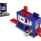 Policejní parkovací garáž s autíčkem