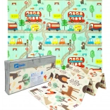 Humbi oboustranná skládací pěnová podložka XPE 200 × 180 × 1 cm les a uličky