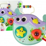 Interaktivní velryba pro miminka – chrastítko a didaktická hračka