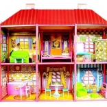 Velký domeček pro panenky s nábytkem – kreativní vila