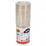 Průhledná lepící páska 18 mm x 30 m - sada 8 ks