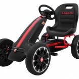 Šlapací motokára ABARTH pro děti s EVA koly, ruční brzdou a volnoběhem