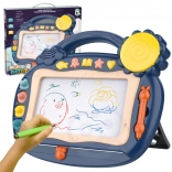 Woopie magnetická kreslicí tabulka se zvuky a razítky – modrá