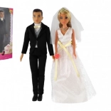 Svatební set panenek ANLILY nevěsta a ženich 30 cm