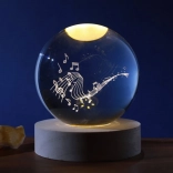 Křišťálová lampička koule Hudba 8 cm, 1,5 W