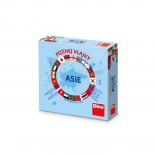 Dino cestovní hra Poznej vlajky Asie