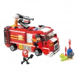 Qman hasičská cisterna Mine City Fire Line s vodním dělem (stavebnice 370 dílků)