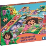 Podlahové puzzle s interaktivním perem DORA průzkumnice – 24 dílků