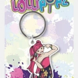 Gumová klíčenka LOLLIPOPZ růžová