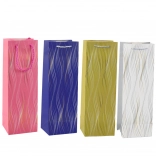 Dárková taška na lahev s třpytivými vlnami