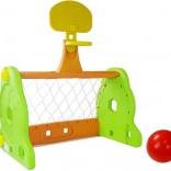 Dětská hřiště na fotbal a basketball 2v1 v zeleno-oranžové barvě